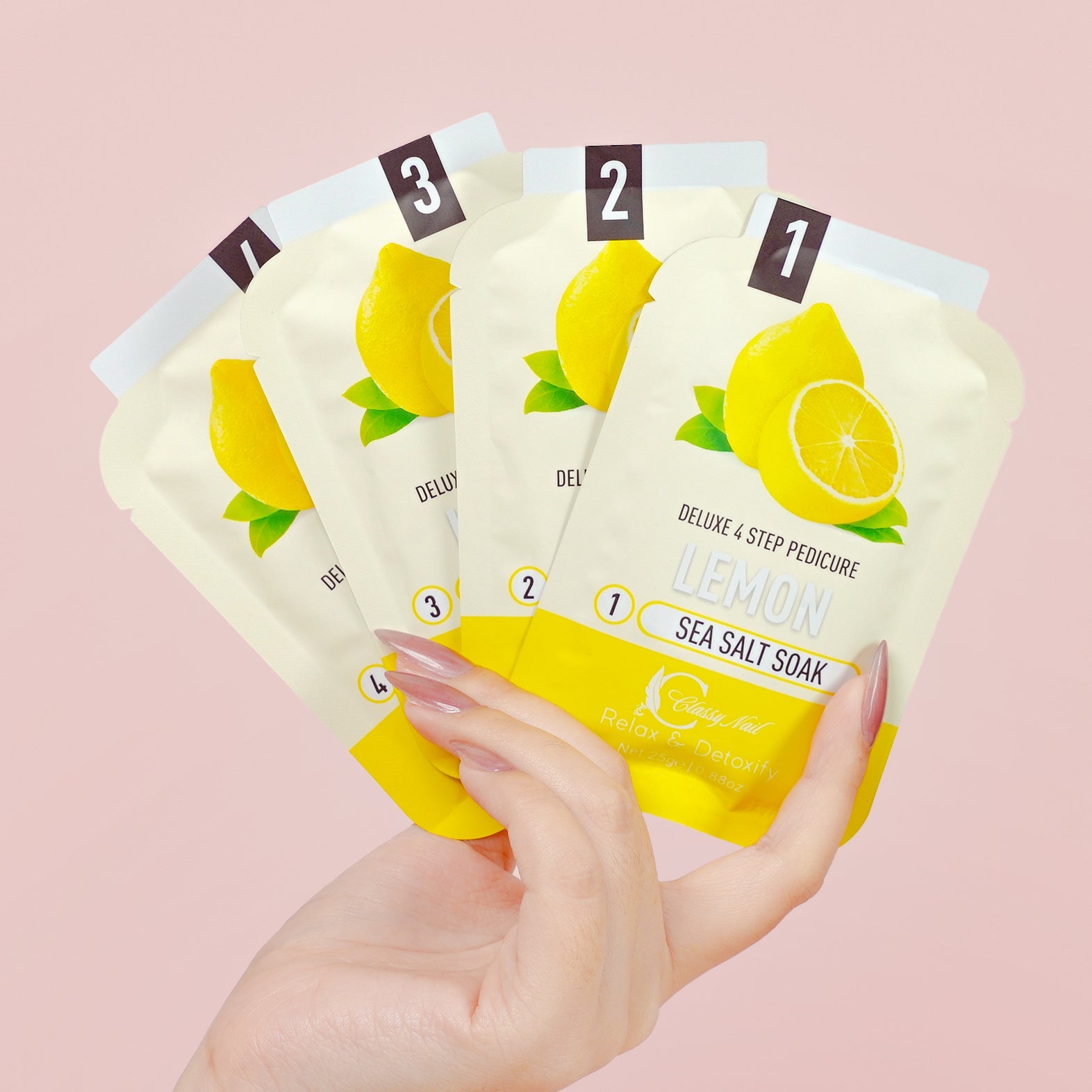 Classy Nail - Deluxe 4 Steps Pedicure - Cucumber - DTK Nail Supply