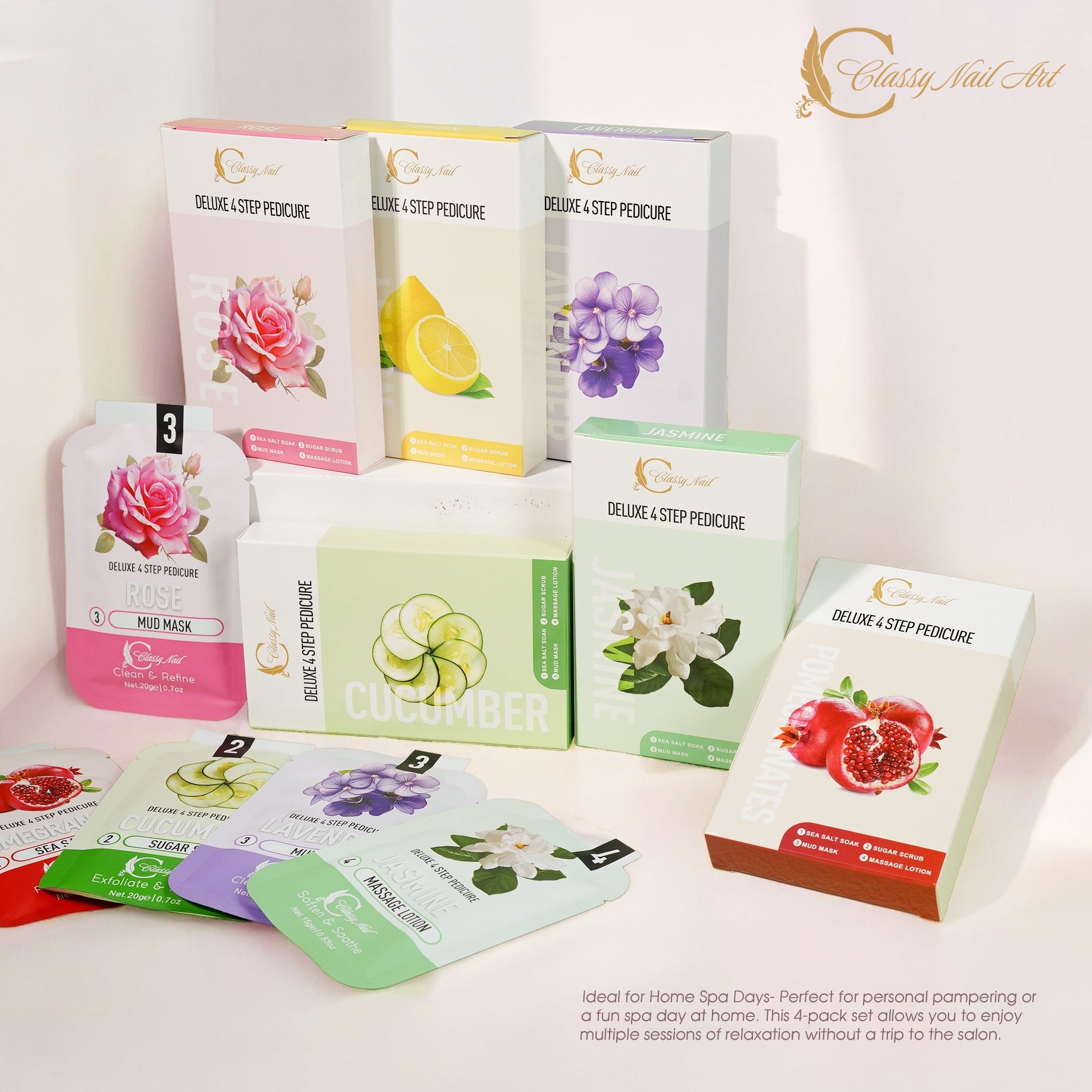 Classy Nail - Deluxe 4 Steps Pedicure - Lemon - DTK Nail Supply