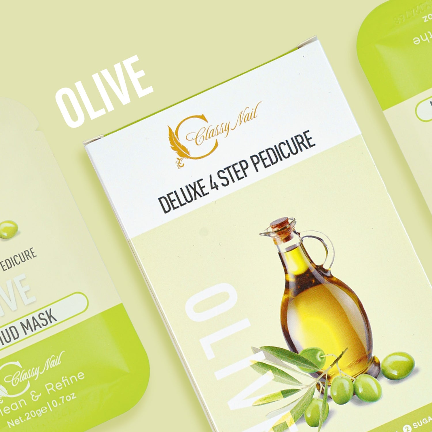 Classy Nail - Deluxe 4 Steps Pedicure - Olive - DTK Nail Supply