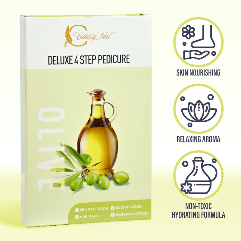 Classy Nail - Deluxe 4 Steps Pedicure - Olive - DTK Nail Supply