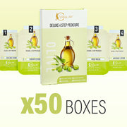 Classy Nail - Deluxe 4 Steps Pedicure x 50 Boxes - Olive - DTK Nail Supply