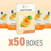 Classy Nail - Deluxe 4 Steps Pedicure x 50 Boxes - Orange - DTK Nail Supply