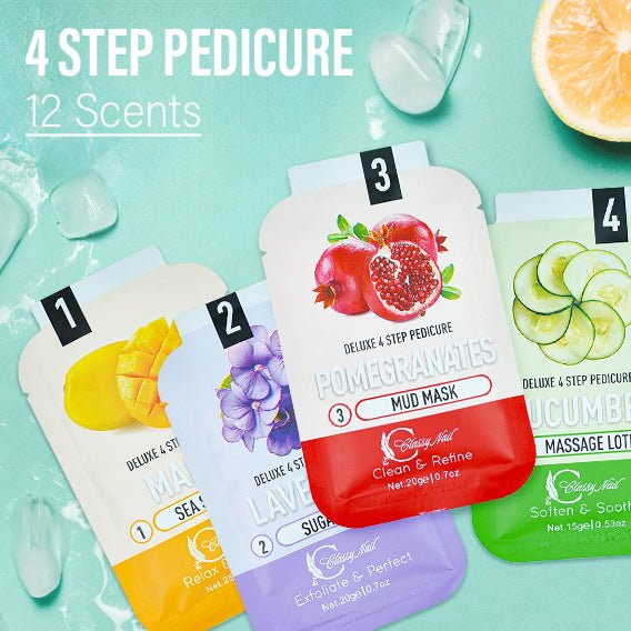 Classy Nail - Deluxe 4 Steps Pedicure x 50 Boxes - Orange - DTK Nail Supply
