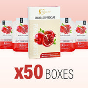 Classy Nail - Deluxe 4 Steps Pedicure x 50 Boxes - Pomegranates - DTK Nail Supply