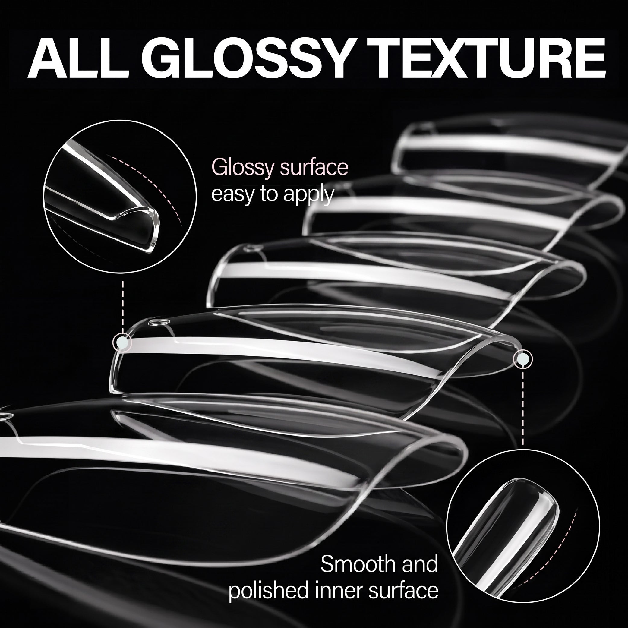 LAVIS Square Short - 15 Sizes Clear - Soft Gel Tips