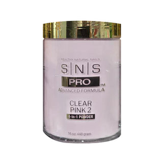 SNS 4-in-1 Pink & White Powder 16oz - Clear Pink Ombre 2