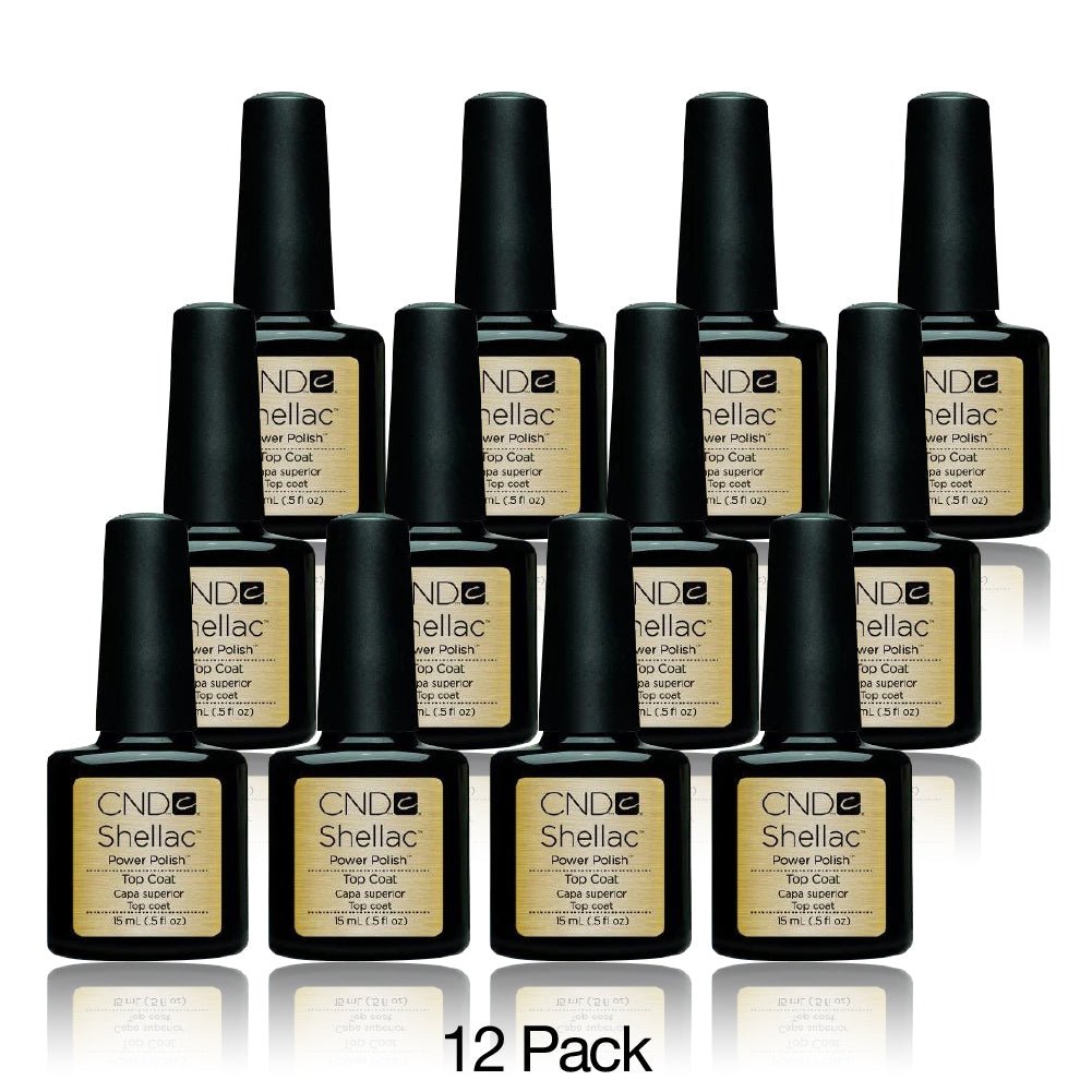 CND Shellac Set 12 Colors - Top Coat 0.5 oz - DTK Nail Supply