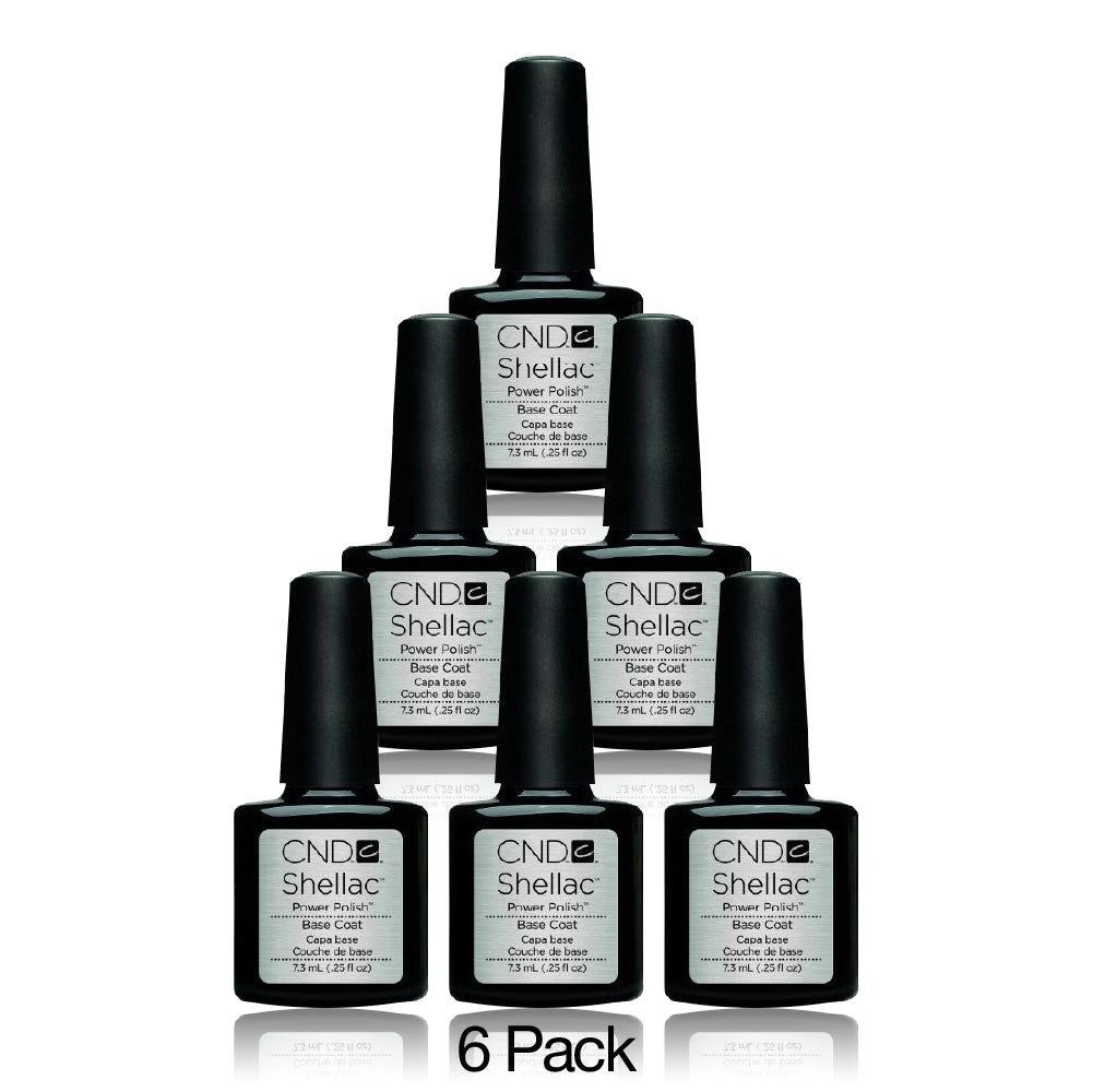 CND Shellac Set 6 Colors - Base Coat - 0.25 oz - DTK Nail Supply