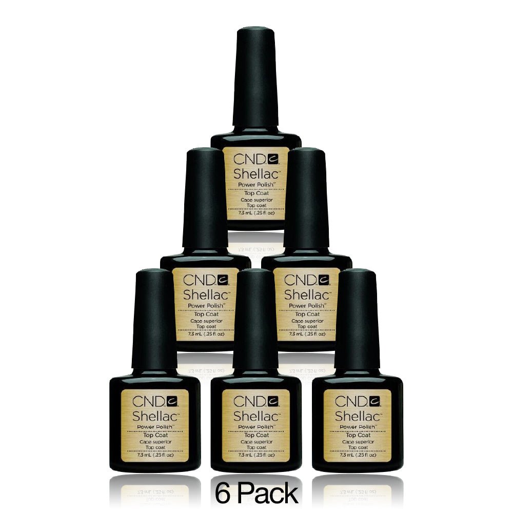CND Shellac Set 6 Colors - Top Coat 0.25 oz - DTK Nail Supply
