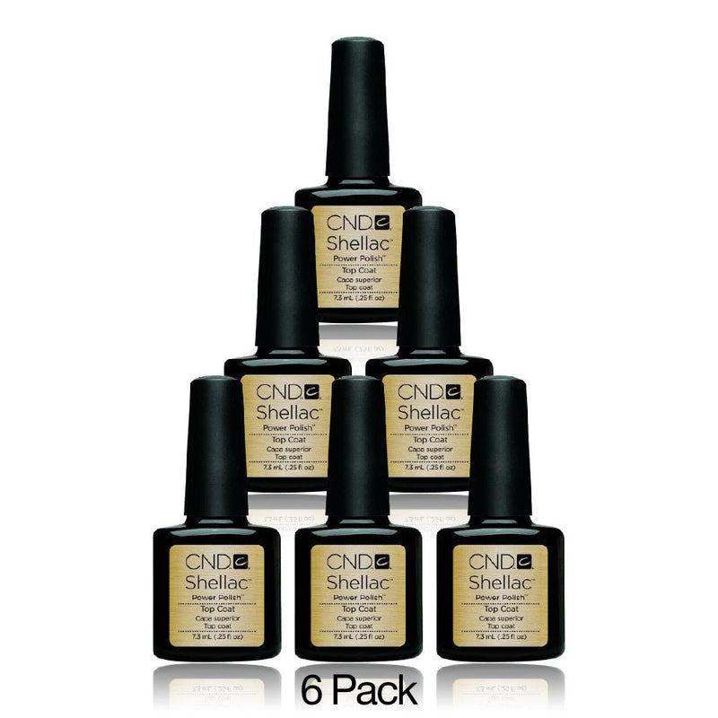 CND Shellac Set 6 Colors - Top Coat 0.25 oz - DTK Nail Supply