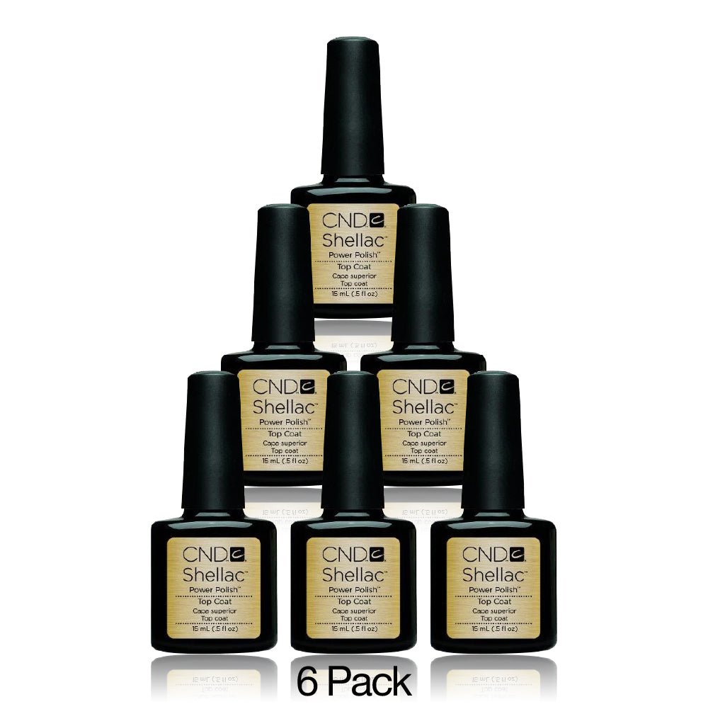 CND Shellac Set 6 Colors - Top Coat 0.5 oz - DTK Nail Supply