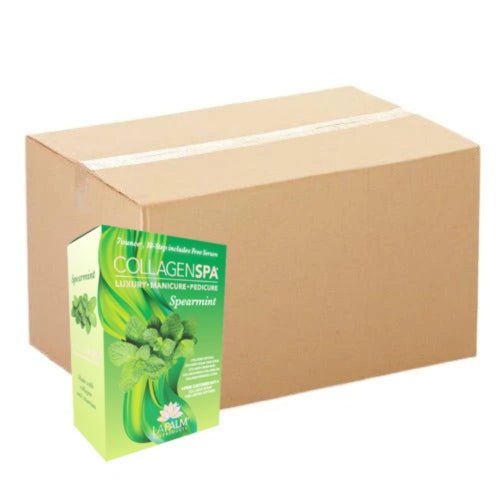 Collagen Spa - Case of 60 Pedi A Box (10 Steps) System - Spearmint - DTK Nail Supply
