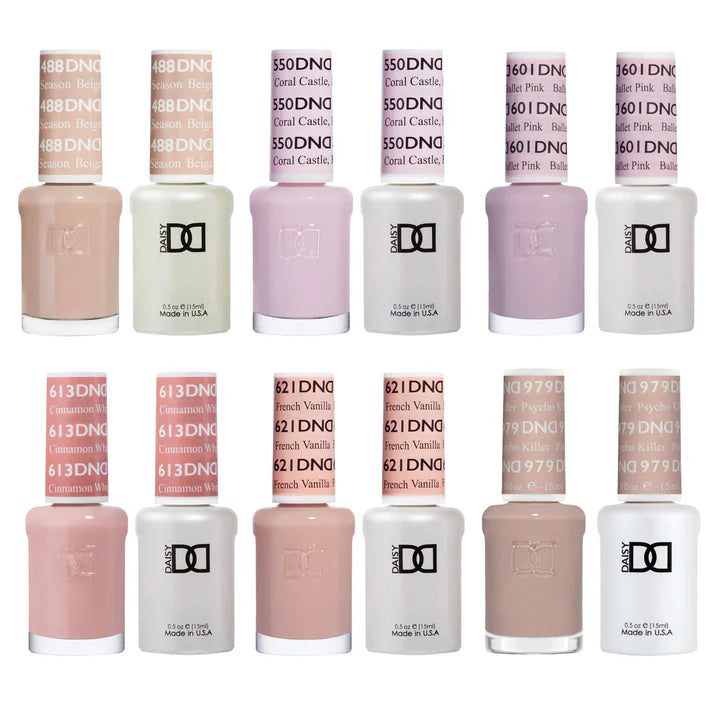 DTK Nail Supply - Authentic DND - Daisy Nail Designs DND Gel & Polish 6pc Bundle - Creamy Neutrals for wholesale salon use