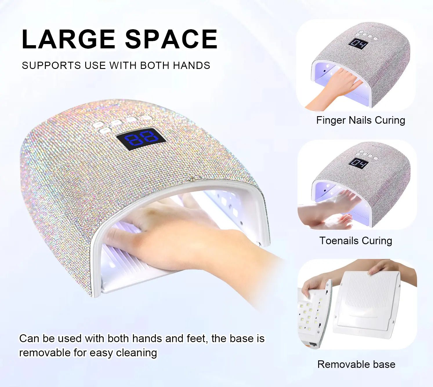 CRYSTAL DIAMOND CORDLESS – RECHARGEABLE UV/LED NAIL LAMPS - DTK Nail Supply