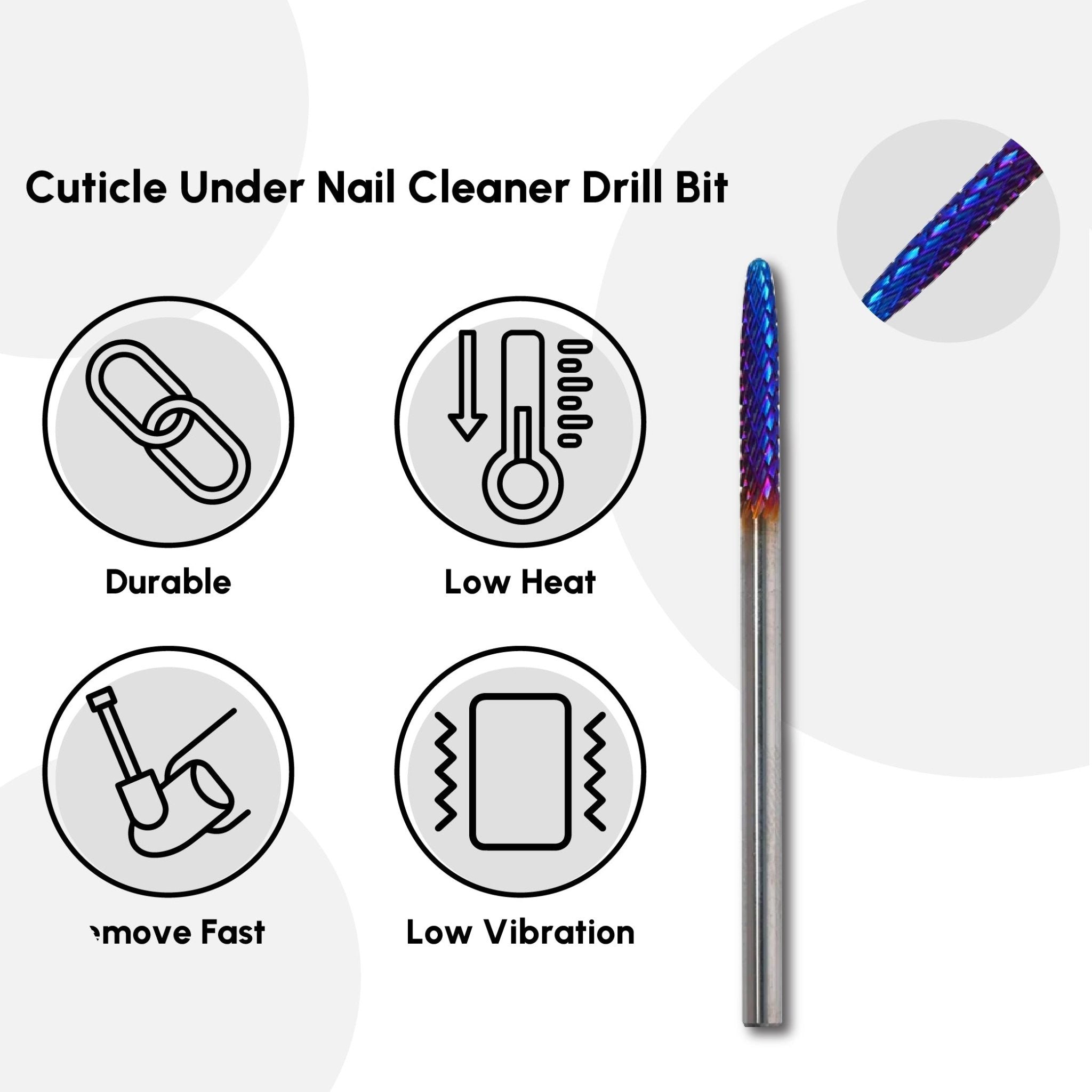 Cuticle Under Nail Cleaner Drill Bit - DTK Nail Supply
