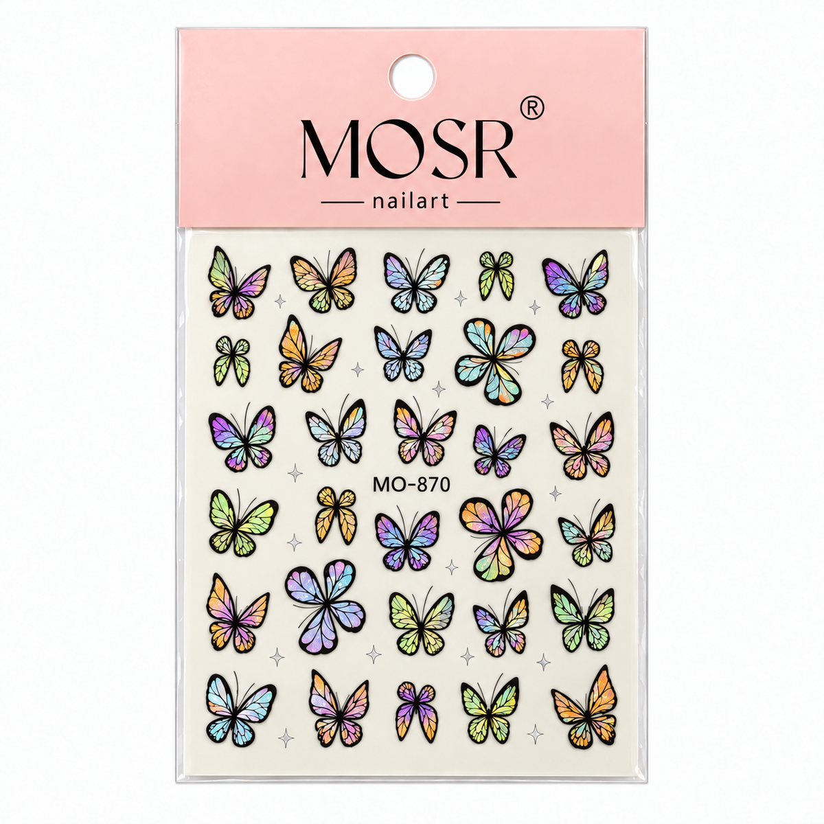 Butterfly Nail Art Stickers MO-870 - Multicolor - DTK Nail Supply