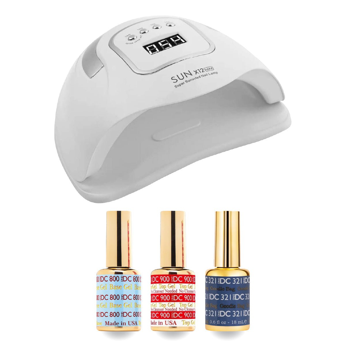 DC Gel Basic Kit - 321 Goodie Bag & Nail Lamp - DTK Nail Supply