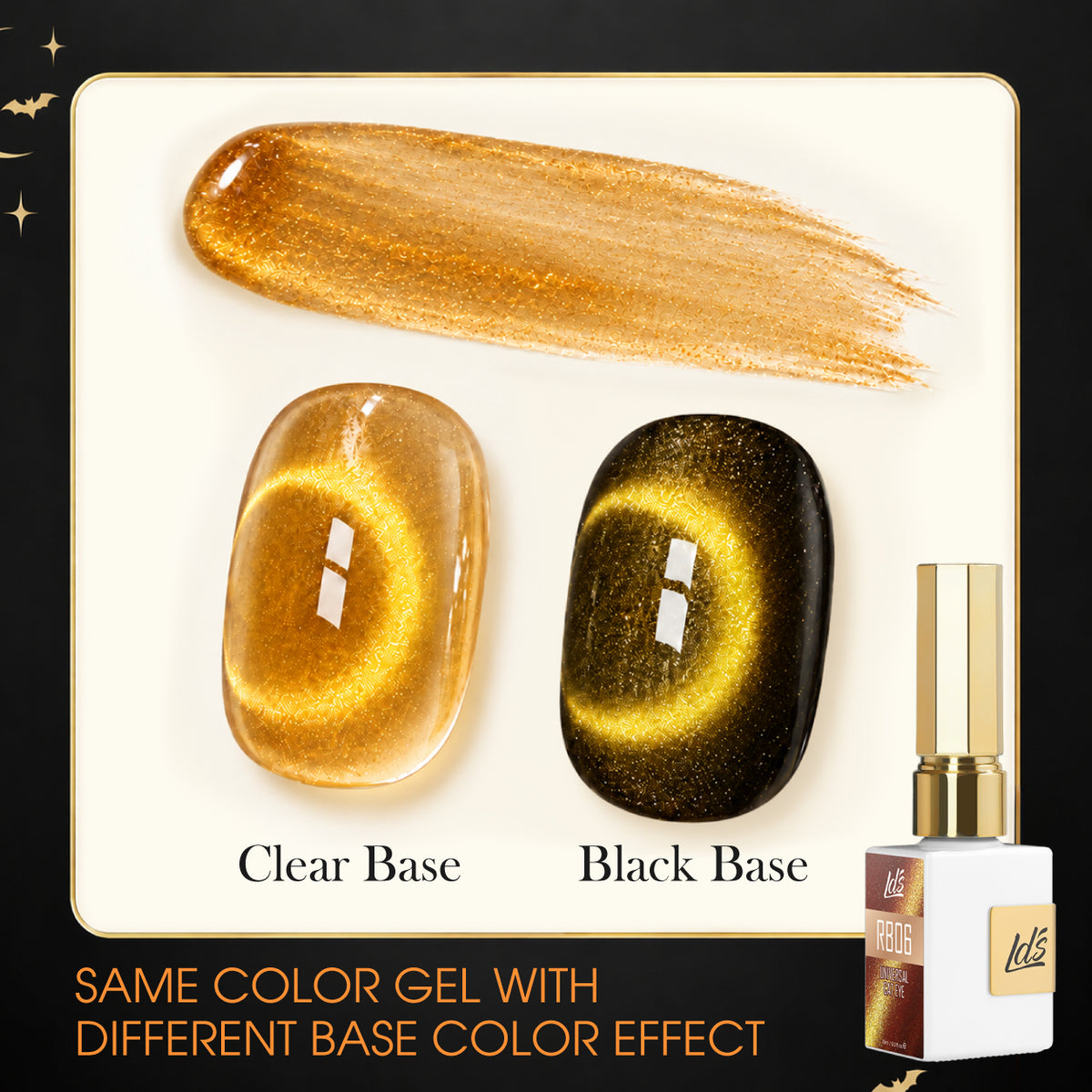 LDS Midnight Merry - Set 12 Colors - Universal Cat Eye Collection - DTK Nail Supply