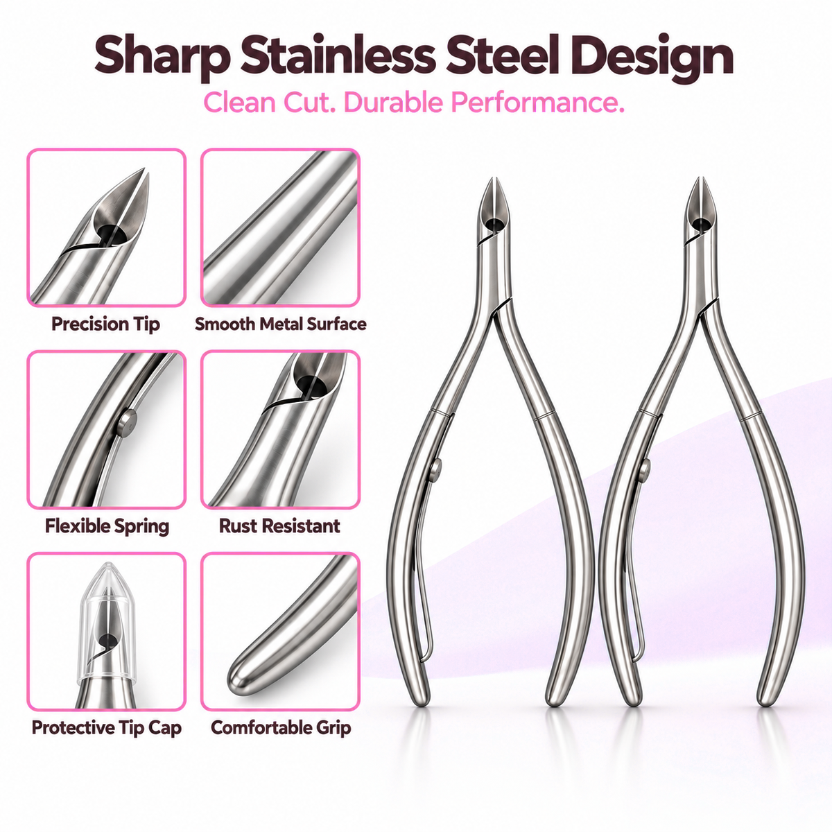 Nail Cuticle Nipper R4J12 - Round 4mm - Jaw 12