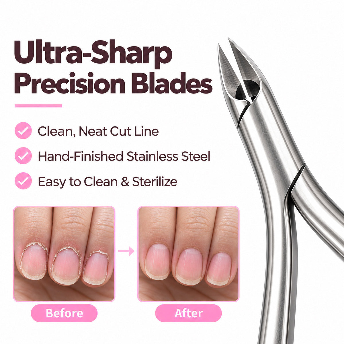 Nail Cuticle Nipper R4J12 - Round 4mm - Jaw 12