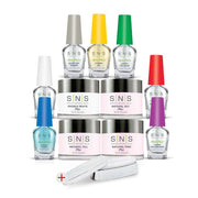 Dip Powder Student Kit Upgrade 4 + FREE MOLDING: French White, Natural Set, Natural Pink, Natural Fill, 7 Essentials - DTK Nail Supply