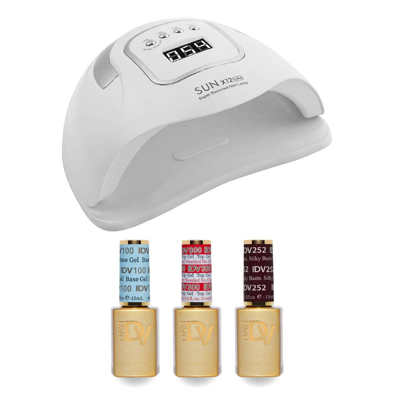 DIVA Gel Basic Kit - 252 Silky Beets & Nail Lamp - DTK Nail Supply