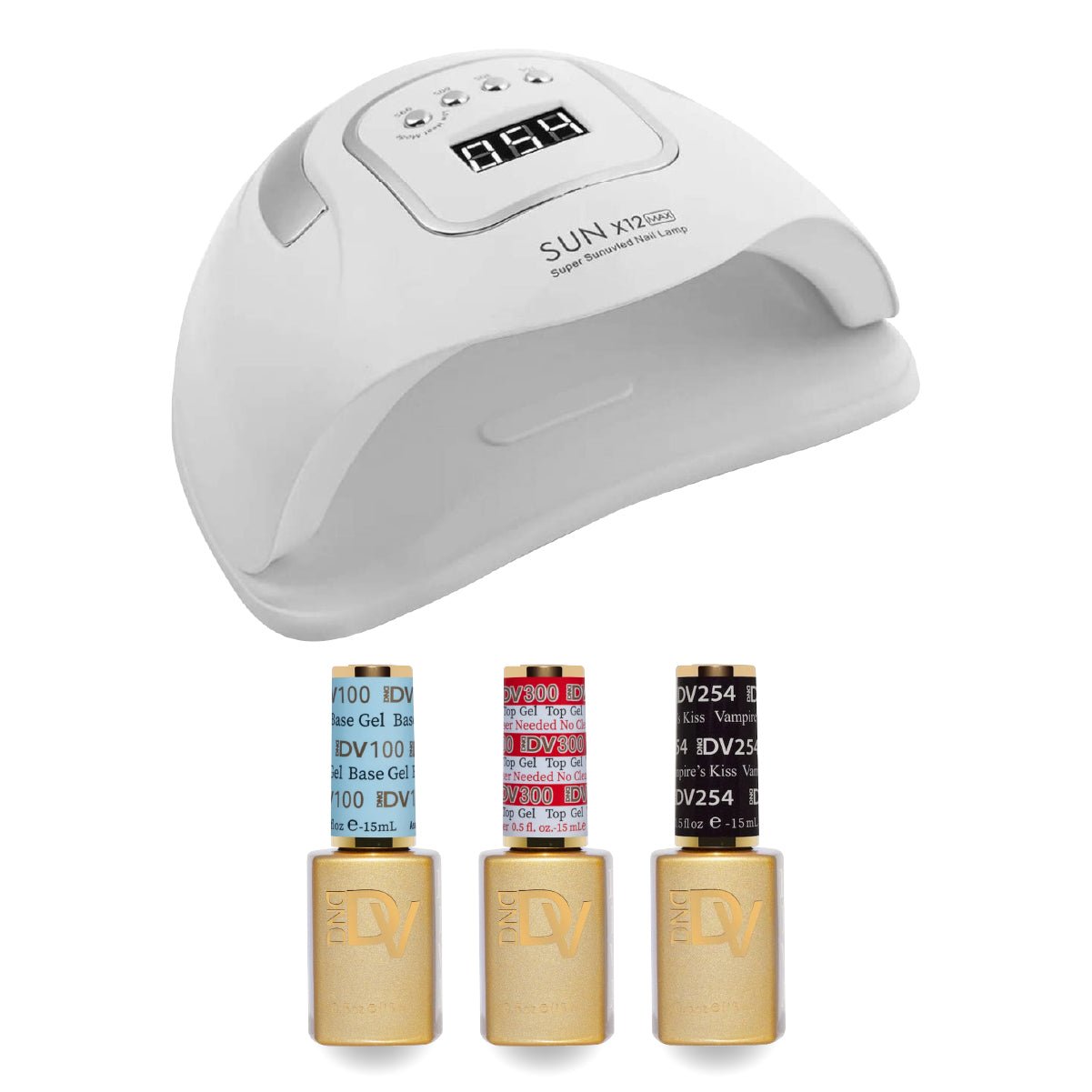 DIVA Gel Basic Kit - 254 Vampire’s Kiss & Nail Lamp - DTK Nail Supply