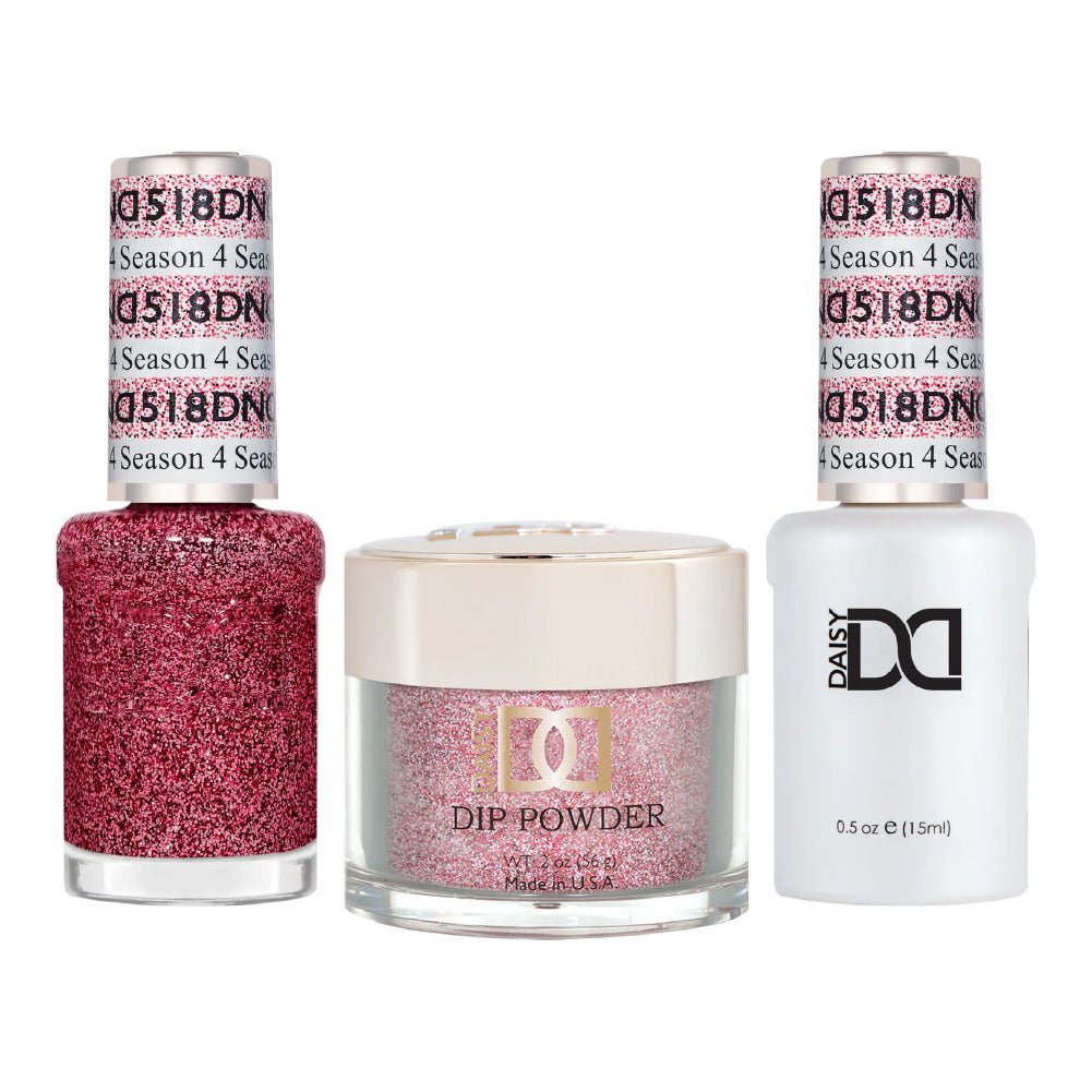 DND 3 in 1 - Dip, Gel & Lacquer Matching - 518 4 Season - DTK Nail Supply