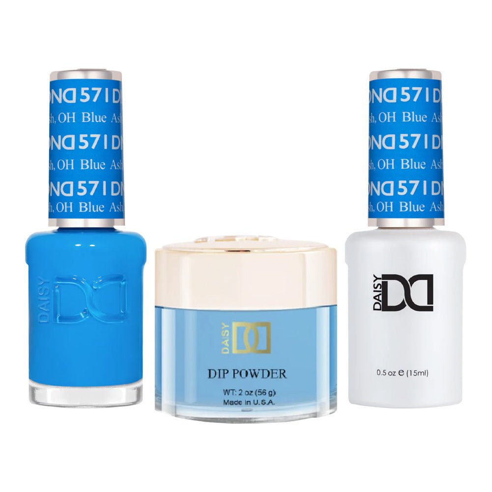 DND 3 in 1 - Dip, Gel & Lacquer Matching - 571 Blue Ash, OH - DTK Nail Supply