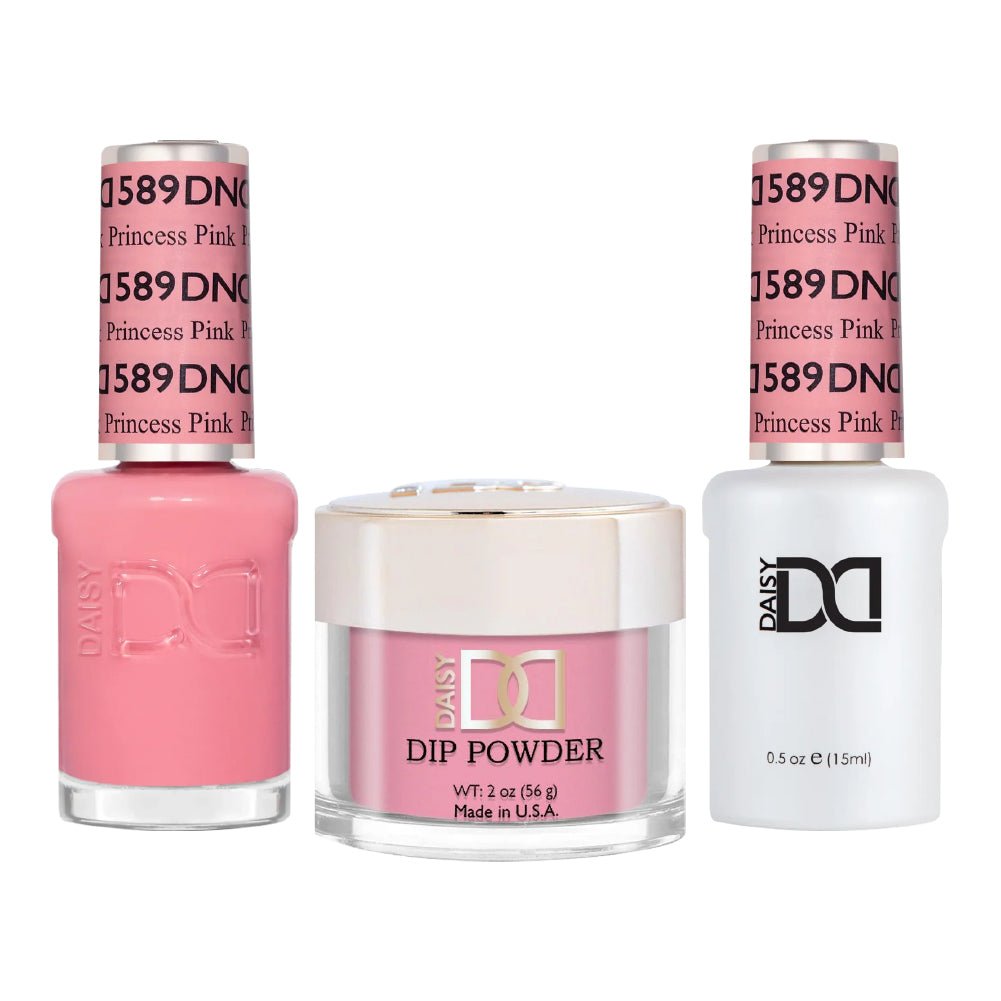 DND 3 in 1 - Dip, Gel & Lacquer Matching - 589 Princess Pink - DTK Nail Supply