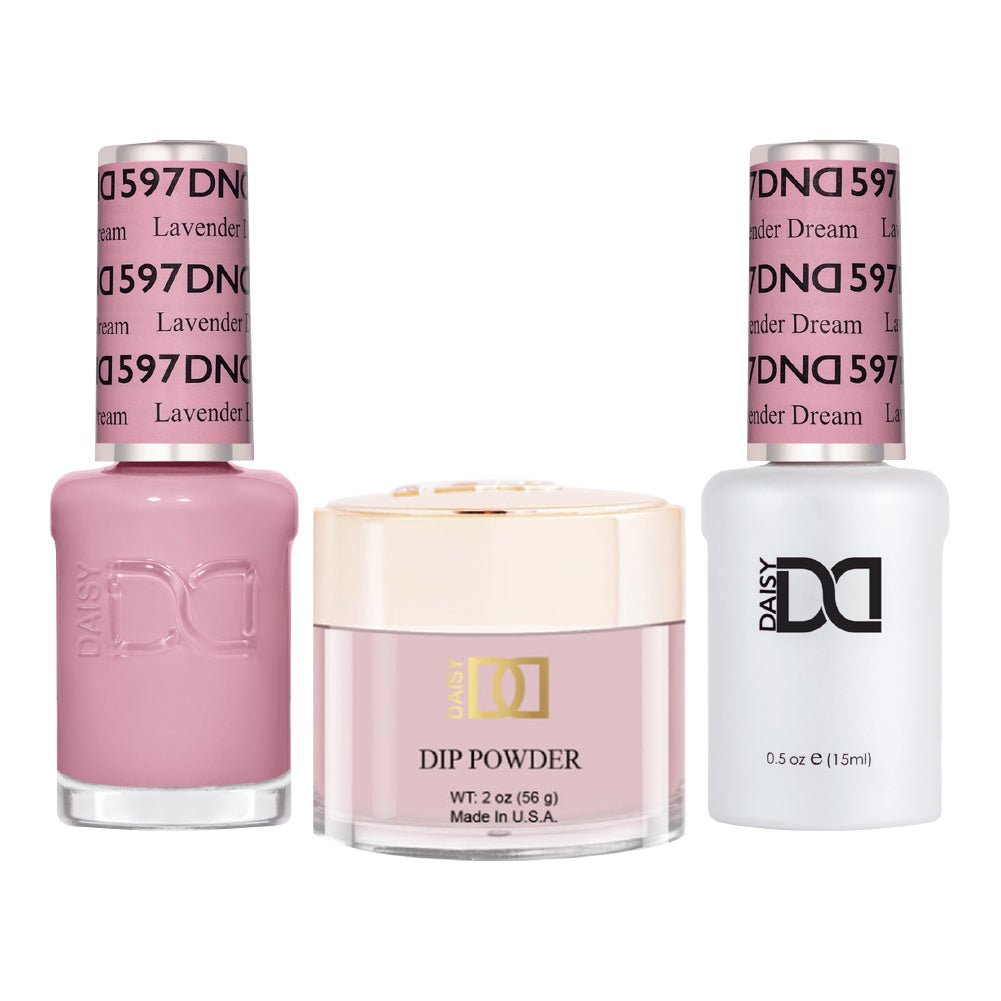 DND 3 in 1 - Dip, Gel & Lacquer Matching - 597 Lavender Dream - DTK Nail Supply