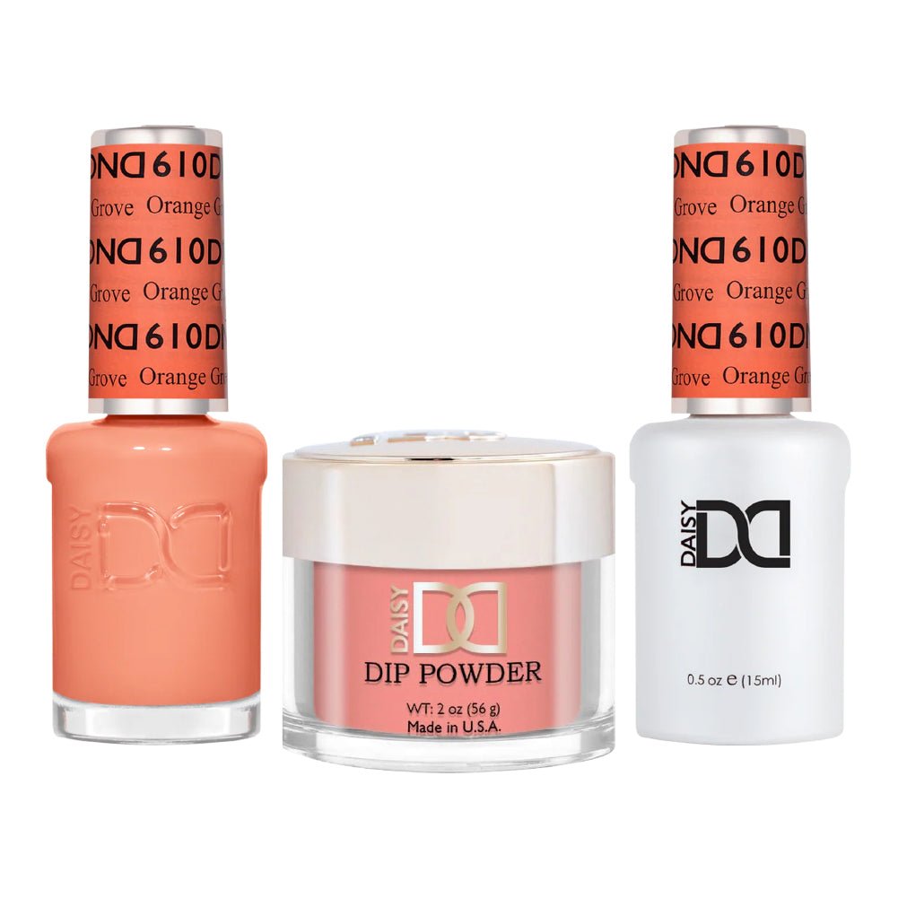 DND 3 in 1 - Dip, Gel & Lacquer Matching - 610 Orange Grove - DTK Nail Supply