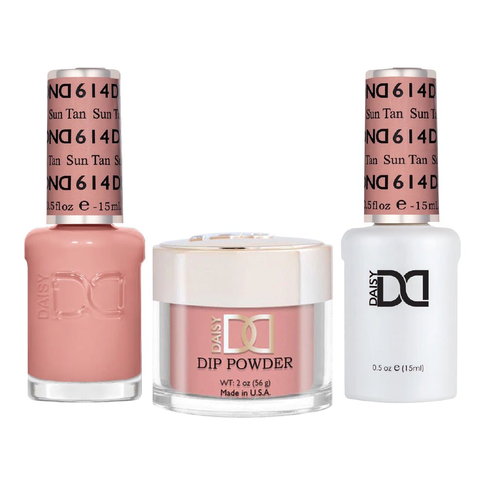 DND 3 in 1 - Dip, Gel & Lacquer Matching - 614 Sun Tan - DTK Nail Supply