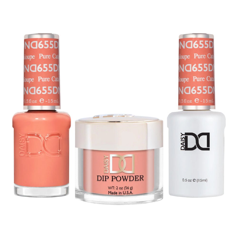 DND 3 in 1 - Dip, Gel & Lacquer Matching - 655 Pure Cataloupe - DTK Nail Supply