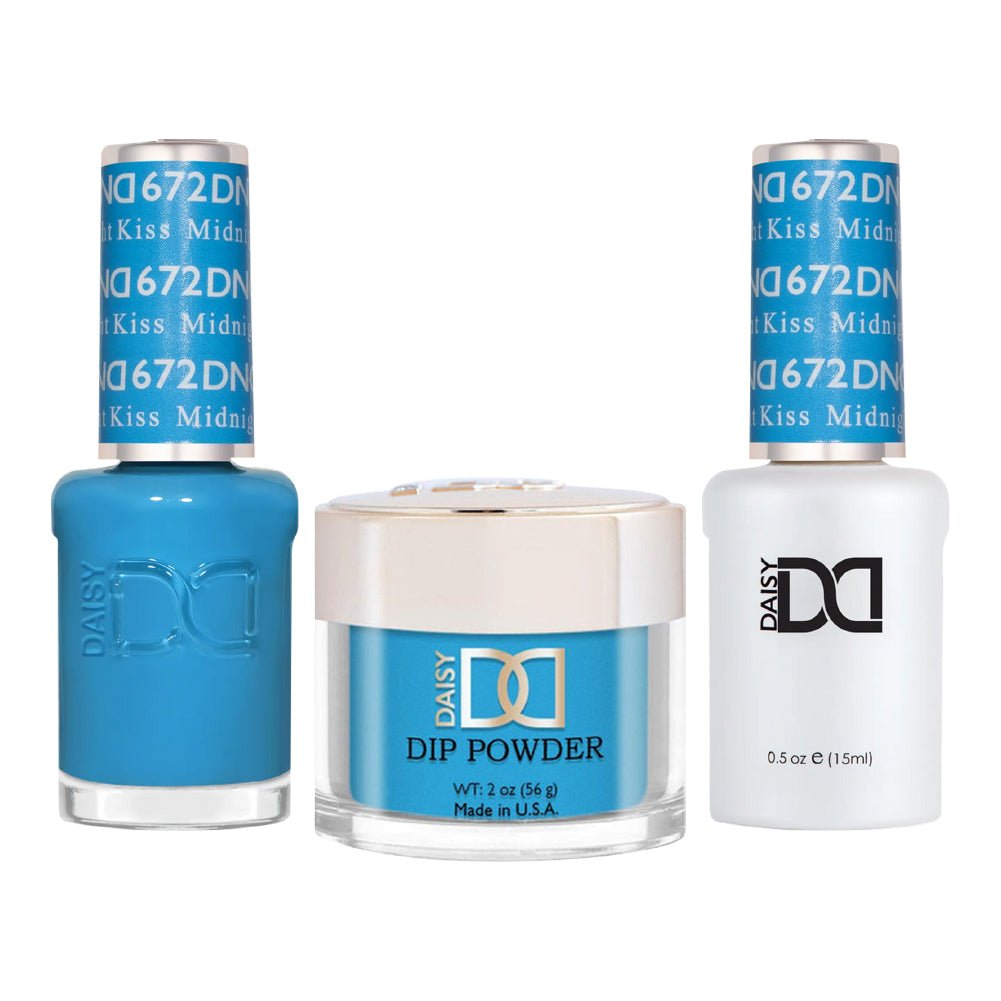 DND 3 in 1 - Dip, Gel & Lacquer Matching - 672 Midnight Kiss - DTK Nail Supply