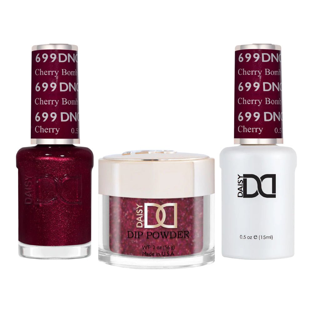 DND 3 in 1 - Dip, Gel & Lacquer Matching - 699 Cherry Bomb - DTK Nail Supply