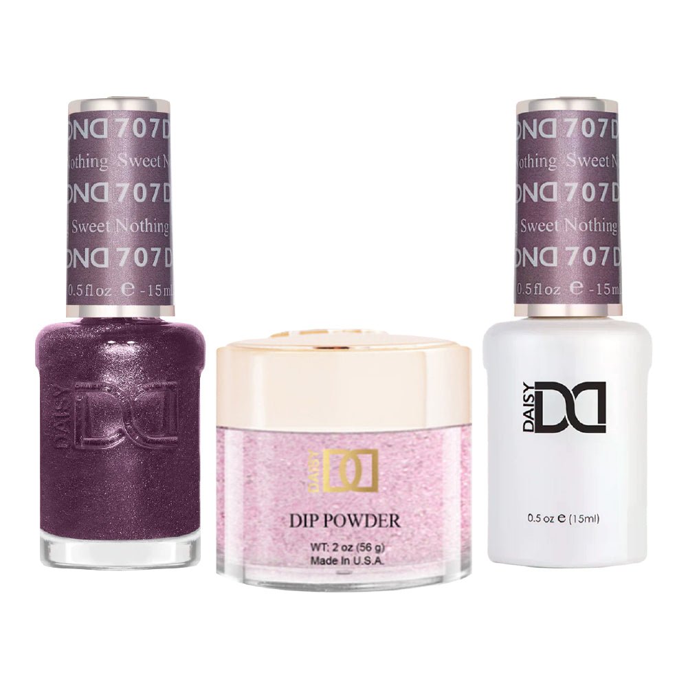 DND 3 in 1 - Dip, Gel & Lacquer Matching - 707 Sweet Nothing - DTK Nail Supply