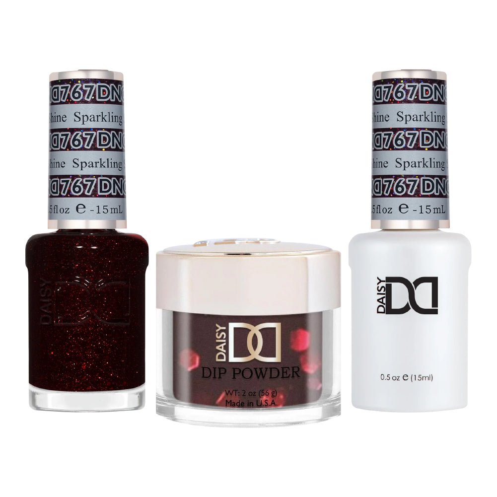 DND 3 in 1 - Dip, Gel & Lacquer Matching - 767 Sparkling Shine - DTK Nail Supply