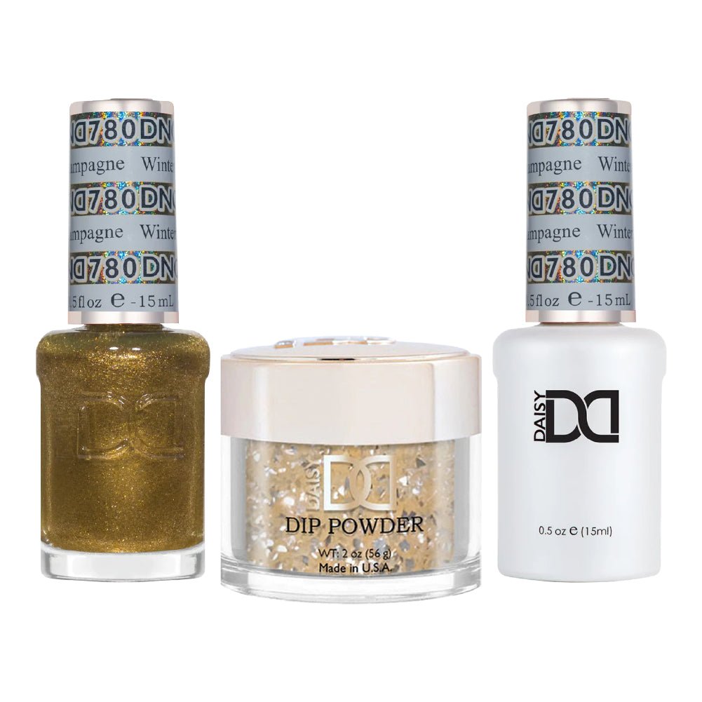 DND 3 in 1 - Dip, Gel & Lacquer Matching - 780 Champagne Winter - DTK Nail Supply