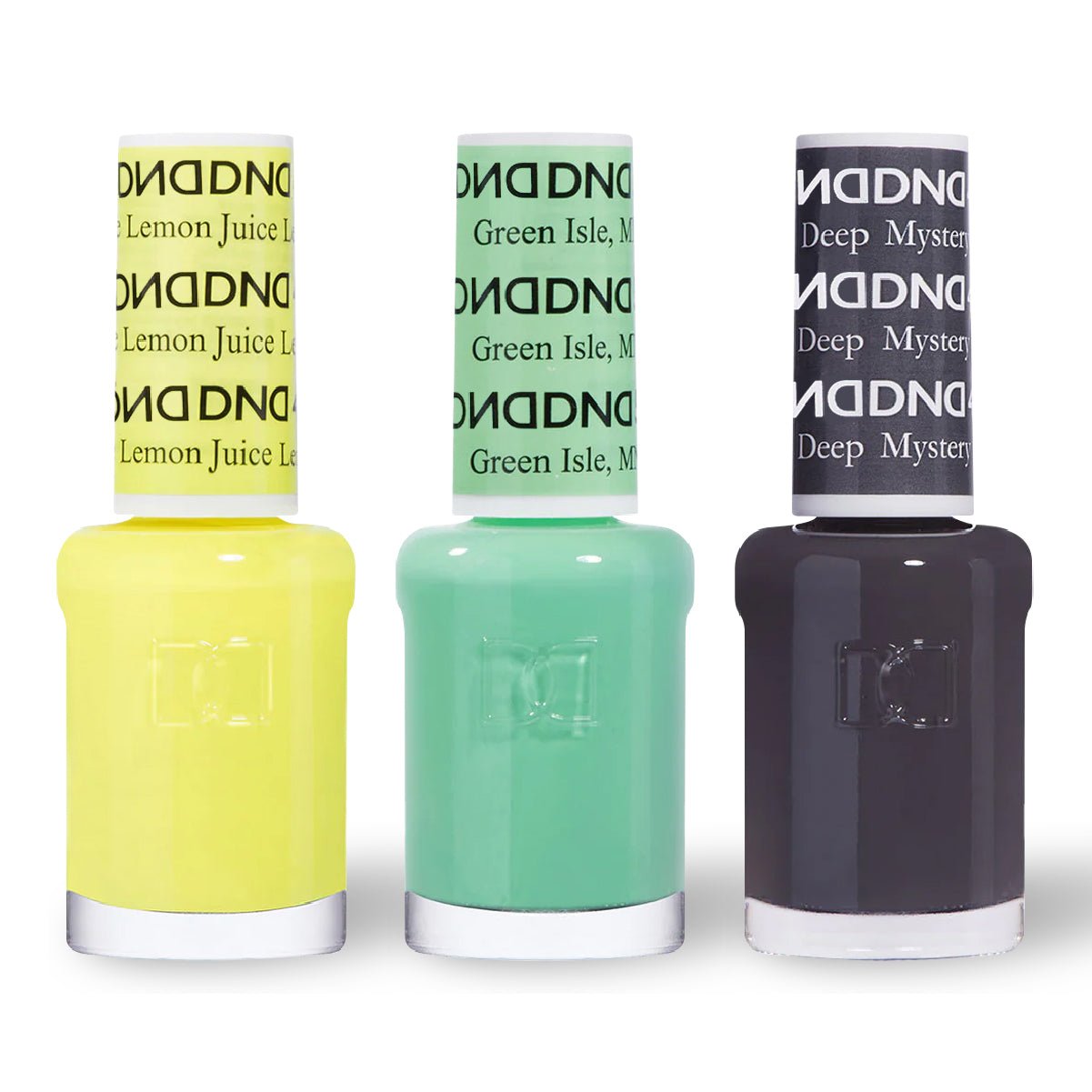 DND 3 Nail Lacquer - Set 8 - YELLOW, GREEN & GRAY - DTK Nail Supply
