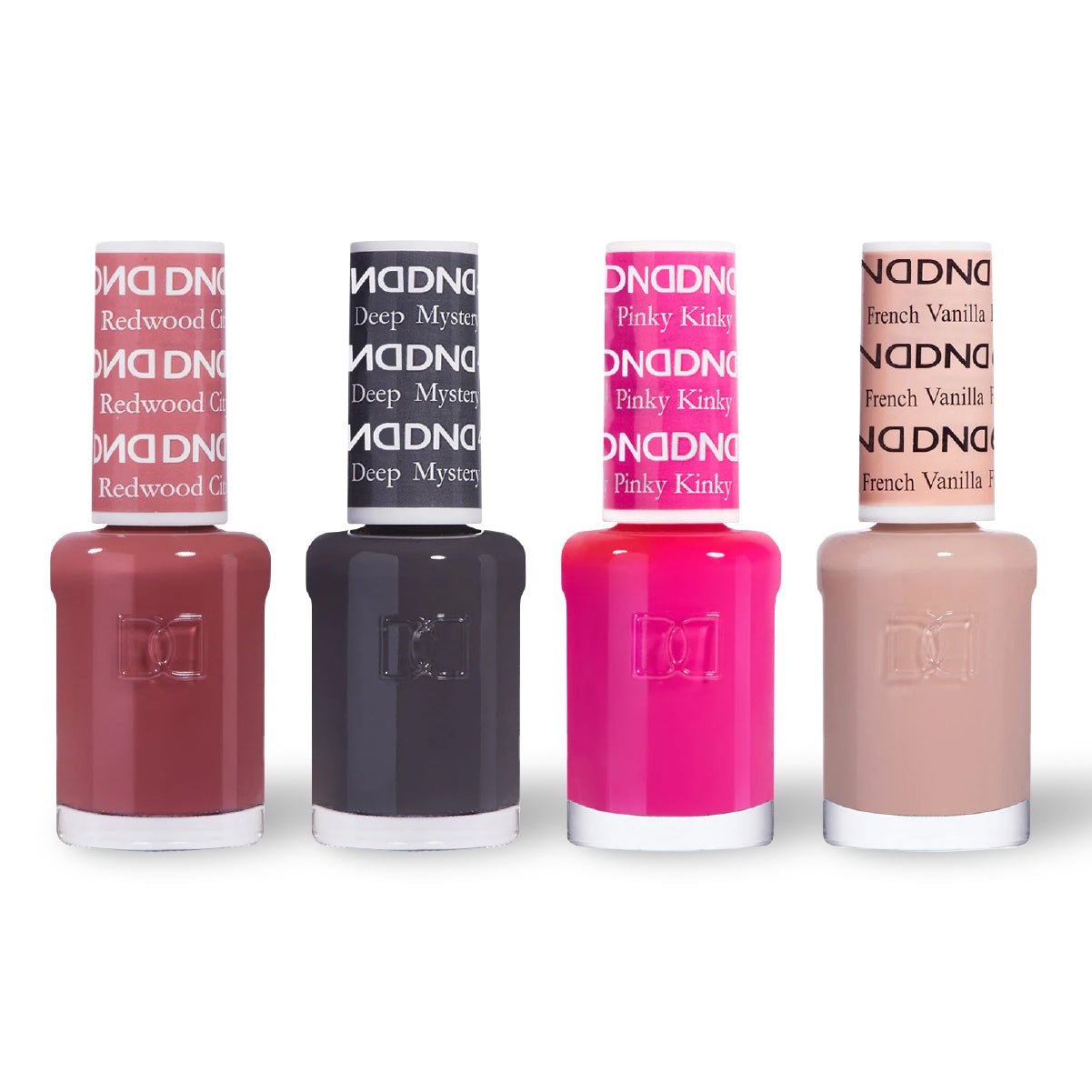 DND 4 Nail Lacquer - Set 11 - BROWN, GRAY, PINK & NUDE - DTK Nail Supply