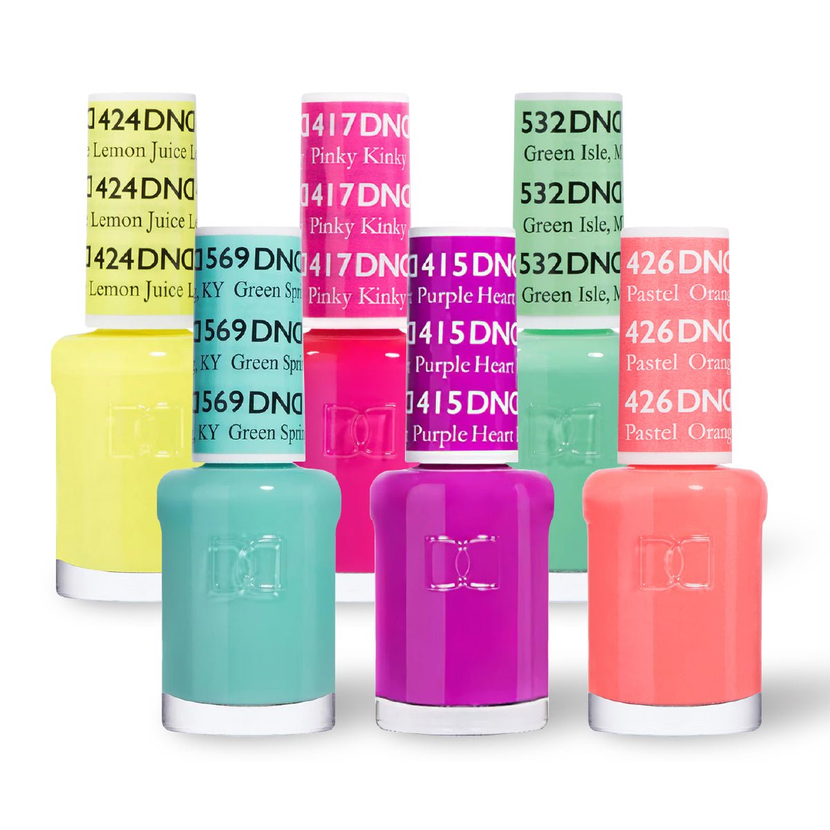 DND 6 Nail Lacquer - Set 1 - (424 - 417 - 532 - 569 - 415 - 426) - DTK Nail Supply