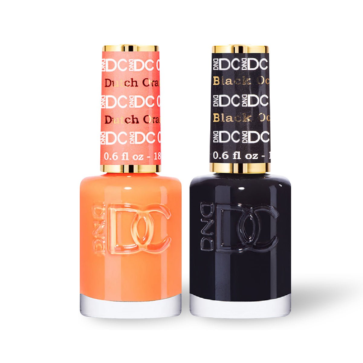 DND DC 2 Nail Lacquer - Set 1 - ORANGE & BLACK - DTK Nail Supply