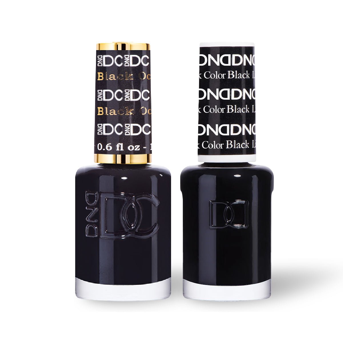 DND - DC 2 Nail Lacquer - Set 12 - BLACK & BLACK - DTK Nail Supply