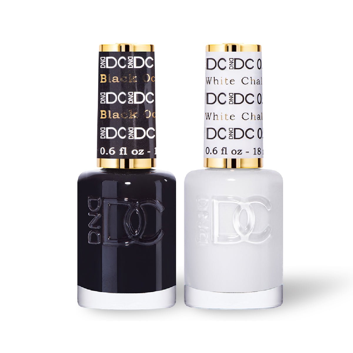 DND DC 2 Nail Lacquer - Set 7 - BLACK & WHITE - DTK Nail Supply