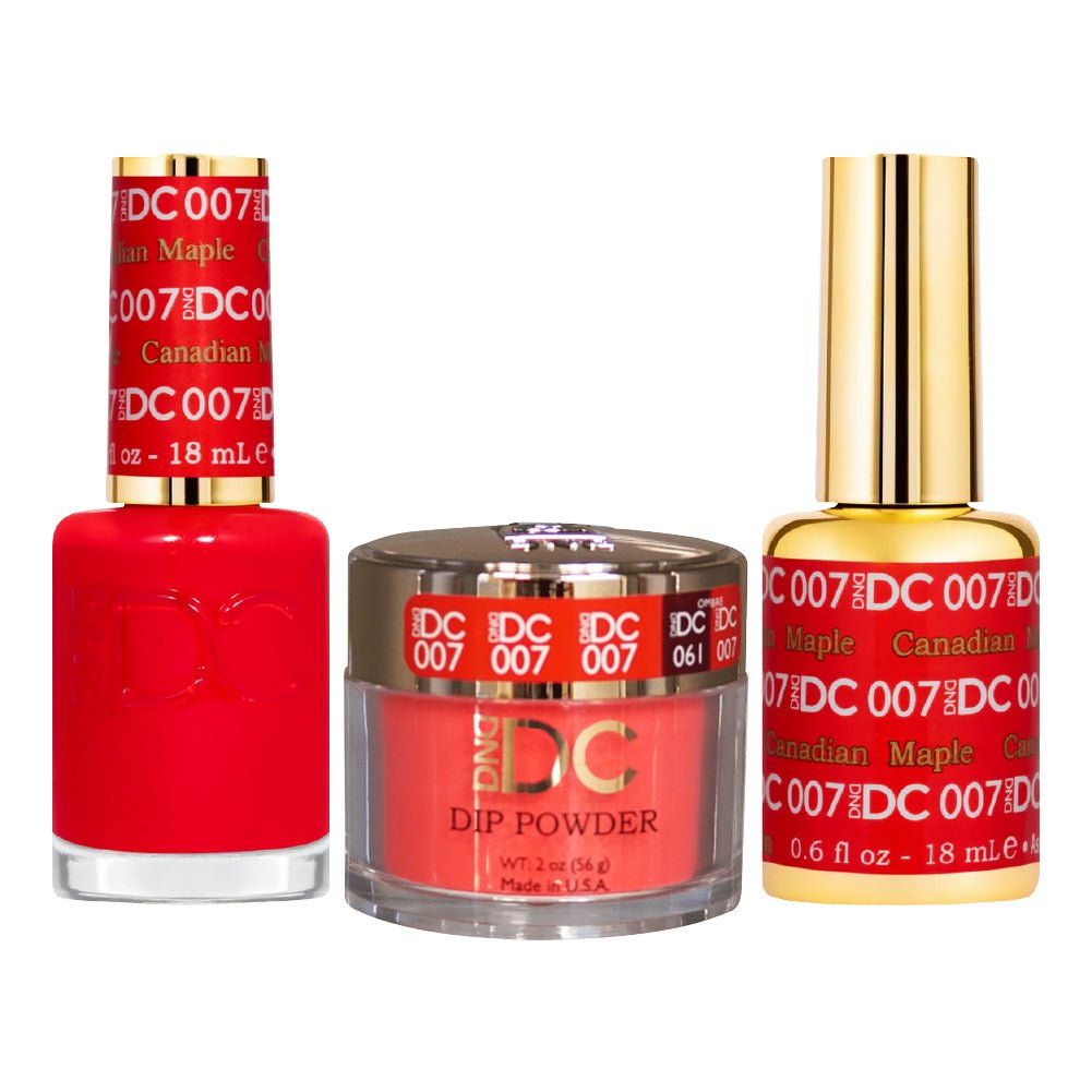 DND DC 3 in 1 - Dip, Gel & Lacquer Matching - 007 Canadian Maple - DTK Nail Supply