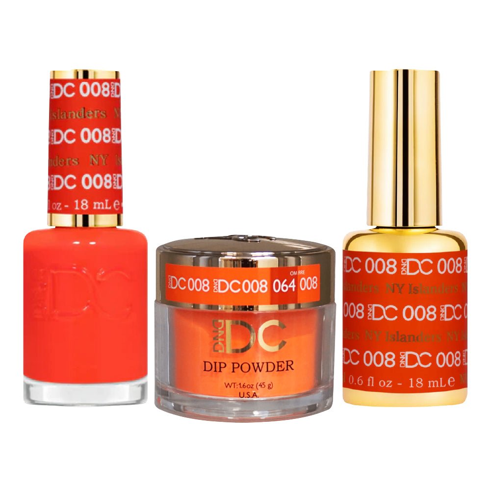 DND DC 3 in 1 - Dip, Gel & Lacquer Matching - 008 NY Islanders - DTK Nail Supply