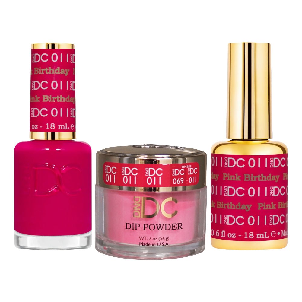 DND DC 3 in 1 - Dip, Gel & Lacquer Matching - 011 Pink Birthday - DTK Nail Supply