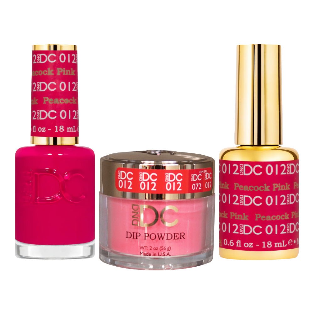 DND DC 3 in 1 - Dip, Gel & Lacquer Matching - 012 Peacock Pink - DTK Nail Supply