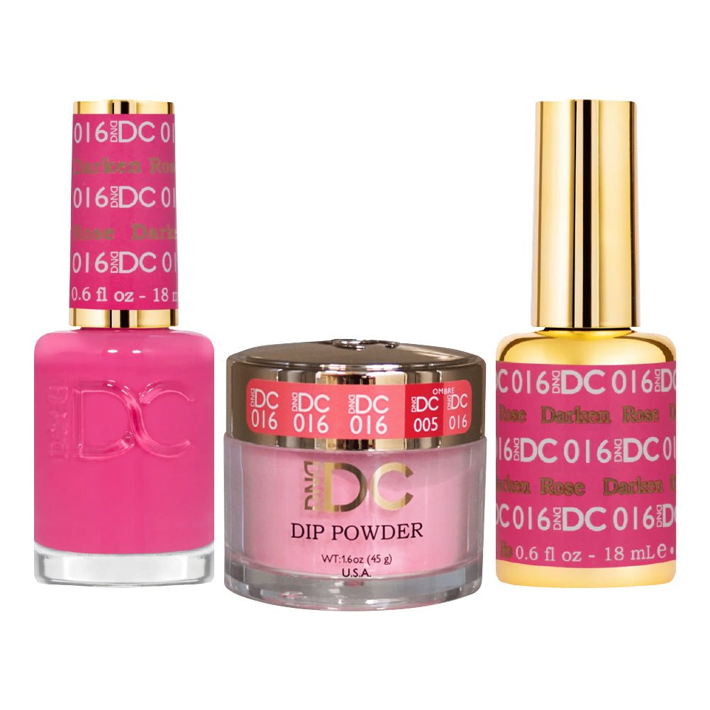 DND DC 3 in 1 - Dip, Gel & Lacquer Matching - 016 Darken Rose - DTK Nail Supply